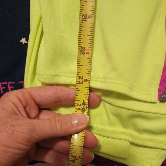 Performance Bicycle Men’s Cycling Jersey Neon Yellow Long Sleeve Size M (21x23.2 - Picture 7 of 10